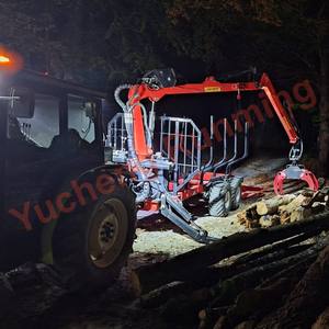 TR140 forestale rimorchio forestale macchine Forstmaschinen Grapples Log Crane gru forestale TC600 con verricello idraulico - Product Image 5