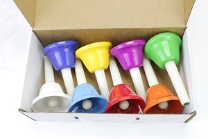 Juego de <span class=keywords><strong>Campanas</strong></span> de Mano para Niños, 8 Tonos, <span class=keywords><strong>Campanas</strong></span> Pequeñas de 8 Notas, Campana de Mano, Juego de <span class=keywords><strong>Campanas</strong></span> Cromáticas de Metal de 8 Notas para Fiestas Familiares - Product Image 2