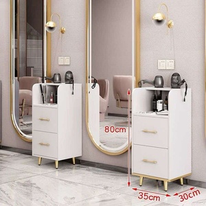 Carrito de Peluquería de Diseño Moderno y Lujoso, Carrito Metálico de Alta Calidad con Material de Madera, 2 Cajones, Elegante para Barbería - Product Image 4