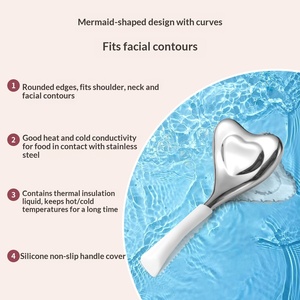 Dispositivo di Bellezza <span class=keywords><strong>per</strong></span> Lifting Viso e <span class=keywords><strong>Occhi</strong></span> con Sfera di Ghiaccio in Acciaio Inox 304, Massaggiatore Facciale Portatile <span class=keywords><strong>per</strong></span> Compressione Fredda e Rassodamento - Product Image 3