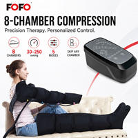 Appareil de massage par compression d'air pour drainage lymphatique, pompe séquentielle à 8 chambres, réglable 30-250 mmHg, 5 modes, pour tout le corps et les jambes