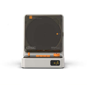 Lecteur CD portable rétro avec blocs de couleur, couvercle anti-poussière de bureau avec écran et bouton de commande, lecteur de musique audio HiFi - Product Image 1