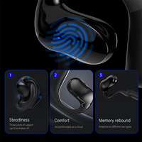 Écouteurs sans fil Bluetooth à oreille ouverte, longue autonomie, avec crochets d'oreille, pour le sport, casque HiFi stéréo pour le gaming