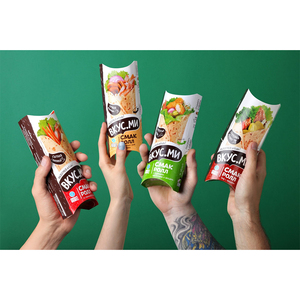 Nhà Máy Tùy Chỉnh Thiết Kế Dùng Một Lần Doner Kebab Pie Kraft Thực Phẩm Đóng Gói Pita Bánh Mì Shawarma Hộp Takeaway Giấy Bao Bì Hộp - Product Image 2