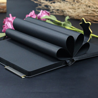 Carnet créatif en carton noir A5 avec pages intérieures en papier ciel étoilé, carnet de graffiti DIY, boucle magnétique, journal, cadeau