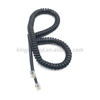 Cordon téléphonique 6P4C Noir Téléphone Téléphone Rallonge Câble Ligne Fil RJ11 6P4C Prise Modulaire