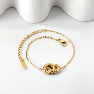 Collier Pendentif Géométrique en Acier Inoxydable pour Femme, Bijou Tendance, Design Elliptique Irrégulier, Sertissage Pavé, Idéal Cadeau pour Toutes Occasions - Product Image 3