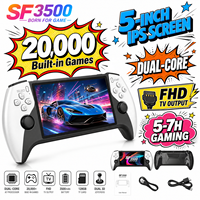 Console de jeu portable COSMOVA SF3500, écran HD 5 pouces avec sortie TV FHD, 64 Go intégrés, plus de 20 000 jeux rétro classiques