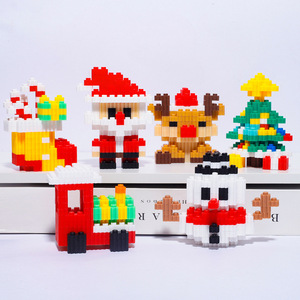 Santa Claus Micro Particle <b>Building</b> <b>Blocks</b> Set 2.9in Educational Toy For Children Christmas Decor Indoor Play - Product Image 2