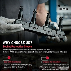 Koil Pengapian OE 90919-02240 90919-02266 90919-02250 90919-02260, 4 Pin untuk Toyota Corolla Yaris 1NZ-FE 2NZ-FE 2000-2014 - Product Image 3