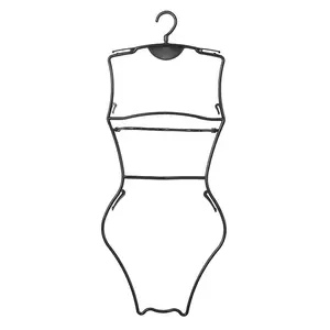 身体形状黑色塑料线比基尼泳装内衣展示身体衣架衣架待售