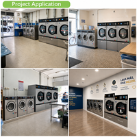 Ensemble d'équipements de blanchisserie commerciale : Lave-linge à chargement frontal et sèche-linge pour laverie automatique, hôtel, appartement et usage en libre-service