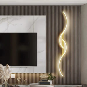 Moderna lampada da parete Vintage rettangolare promozionale di alta qualità a LED elettrico in alluminio 220V 110V alluminio alluminio lampada da parete - Product Image 2