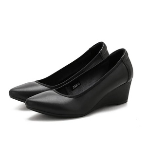 Giày cao gót Mary Jane da đen đế xuồng 3cm mũi nhọn kiểu dáng công sở dành cho nữ mùa thu - Product Image 2