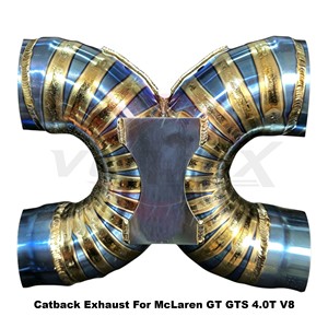 ท่อไอเสียวาล์วไทเทเนียมเผาไหม้วนสีน้ำเงินสำหรับ McLaren GT GTS 4.0T เครื่องยนต์ V8 X-ท่อใส่โดยตรง - Product Image 6