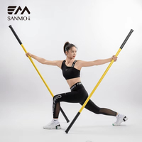 Bâton d'entraînement pour étirement des fascias, barre de rééducation élastique pour le yoga, le Pilates et l'entraînement complet du corps