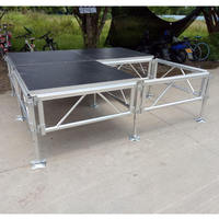 Plataforma de Escenario Cuadrada de Aluminio Preensamblada para Exteriores al Mejor Precio, con Barandilla, Portátil y Dimensiones Personalizables