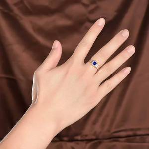 Bague pour homme en saphir naturel du Sri Lanka de 0,85 ct, or massif 18 carats serti pavé avec 32 diamants naturels, bague de luxe en pierres précieuses pour homme - Product Image 5
