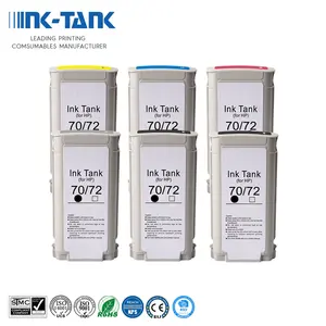 INK-TANK 70 C9448A C9456A Premium uyumlu renkli mürekkep püskürtmeli mürekkep kartuşu HP70 HP DesignJet Z3100 Z3200 yazıcı