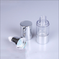 Fantaisie 15ml 30ml 50ml 80ml 100ml 120ml Argent Airless Pompe Bouteille Vide 0.5oz 1oz 4oz Cosmétique Crème Bouteilles En Plastique (PAB10)