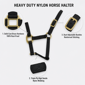 Eco-friendly Nylon Webbing 69cm Horse Rugs & Halter with Secure Buckle Closure Lightweight PP Material LT Brand - Product Image 4
