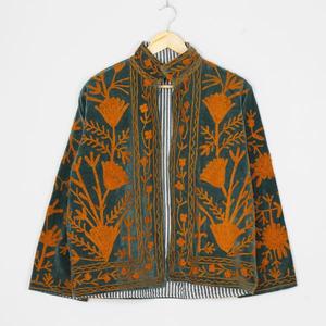 Custom <b>Women</b> <b>Velvet</b> Suzani <b>Jacket</b> Handcrafted Embroidered Bohemian Ethnic Luxury Vintage Floral Fashion Coat Wholesale - Product Image 1