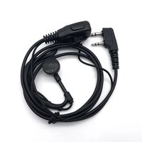 Walkie Talkies Headset IPX-4 wasserdichtem PVC-Material 3,5mm Schnitts telle Chierda 2 Pin G Clip Draht In-Ear-Kopfhörer