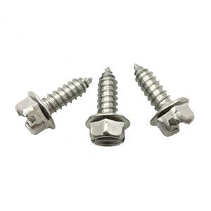 Tornillos para matrícula de acero inoxidable de 1/4 de pulgada # Tornillo autorroscante con cabeza hexagonal indentada de 14 x 3/4 pulgadas - Product Image 2