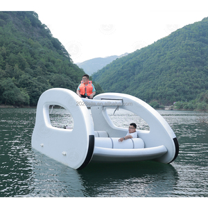 Gommone Yacht Gonfiabile di Grandi Dimensioni per 4-8 Persone Barca Elettrica Gonfiabile con Pavimento Antiscivolo Pontone per Pesca e Immersioni - Product Image 2