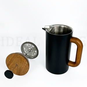 Cafetière à piston française en acier inoxydable 304 de haute qualité avec poignée en bois, 350 ml, 800 ml, 1 L, 1,5 L, pour la maison - Product Image 3