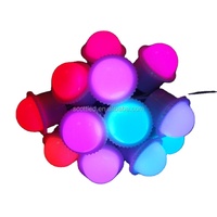 Lumières murales LED Pixel Carnival LED RGB blanc laiteux de 26 mm, indice de protection IP67, matériau PVC, lumières ponctuelles de paysage