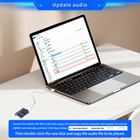 Module de lecteur MP3 programmable JQ8400-TF avec USB, amplificateur 3W, contrôle série/TTL en une ligne, prise en charge de la carte TF jusqu'à 32 Go