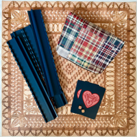 Tapis de Mahjong en similicuir insonorisé, motifs Marigold/Trompe-l'œil naturel/Chinoiserie Denim/Jardin des Chefs