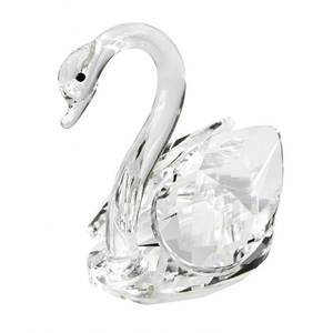 Swan Crystal Figurine <b>Large</b> Clear Glass Decorative <b>Ornament</b> For Home Display - Product Image 1