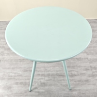 Mesa de centro circular de aluminio de diseño moderno para espacios pequeños-Uso como entrada Villa o dormitorio Mesa de jardín al aire libre