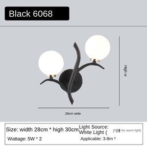 Led Wall Light Bedroom Bathroom Glass <b>Lampshade</b> Gold Fixture for Home Art Decor Modern Crystal Wall Mounted Lamp - Product Image 2