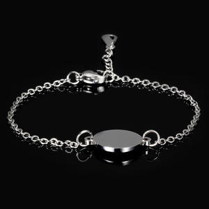 Logo personalizzato Pulsera Personalizada acciaio inossidabile placcato oro gioielli moda <span class=keywords><strong>donna</strong></span> bracciale con incisione in bianco - Product Image 3