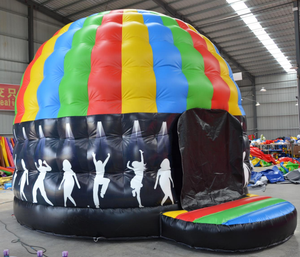 Château gonflable commercial <span class=keywords><strong>DJ</strong></span> Disco Dome pour fête dansante en PVC avec souffleur et lumière LED pour maison de rebond en plein air - Product Image 2