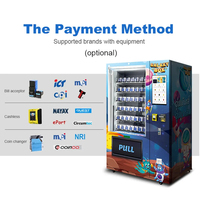 Distributeur automatique de boîtes mystères Push Aisle en gros pour usine avec écran tactile et élévateur, compatible avec le système de paiement par QR code et pièces de monnaie POP Mart