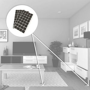 Cuscinetti in feltro quadrati 30x30 mm - Bianchi - Confezione blister da 6 - Product Image 4