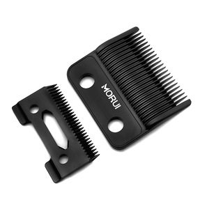 Lame di Ricambio per Tagliacapelli in Grafite Nera DLC, Resistenti all'Usura e al Calore, Personalizzabili per Trimmer e <span class=keywords><strong>Clipper</strong></span> - Product Image 1