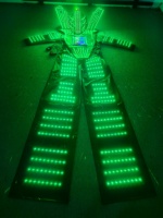 Costume de robot LED sur échasses avec écran LED et lumière laser pour performance de danse sur scène, fête ou bar