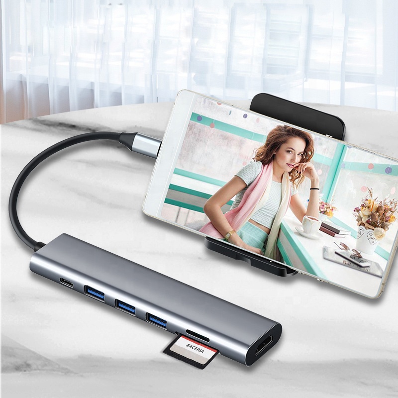 7 портов hd-mi PD 100W usb-c цифровой av-адаптер с несколькими портами usb c 7-in-1 взаимный обмен данными между компьютером и периферийными устройствами 3,0 type-c usb hub адаптер 4k 3 док-станция usb c концентратор 7 в 1