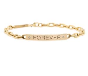 Bracciale con Maglie Ovali 'Be the Change' Placcato Oro, Incisione Personalizzata su Barra Quadrata in Acciaio Inox, Gioiello Ispirato con Citazione per Donne - Product Image 2