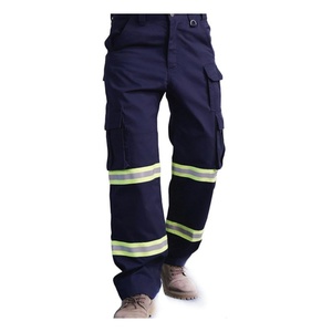 Pantalones <span class=keywords><strong>de</strong></span> Alta Visibilidad Resistentes al Fuego FR, <span class=keywords><strong>de</strong></span> Sarga <span class=keywords><strong>de</strong></span> Algodón <span class=keywords><strong>de</strong></span> 7.5 oz <span class=keywords><strong>con</strong></span> Cinta Reflectante - Product Image 1