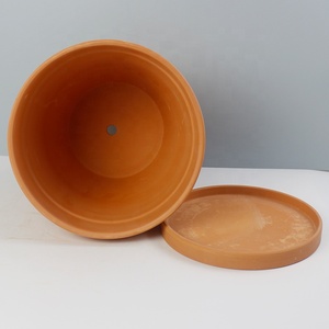 Jardinière en céramique de <span class=keywords><strong>terre</strong></span> <span class=keywords><strong>cuite</strong></span> de <span class=keywords><strong>grande</strong></span> taille écologique avec trou de drainage Pot de fleurs de jardin pour plantes succulentes Décoration d'intérieur - Product Image 4