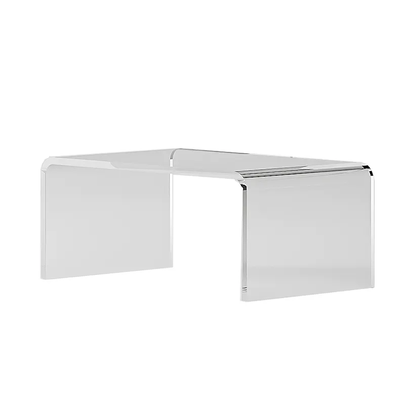高級アクリルディスプレイコーヒーテーブル透明ライト小さな出窓ホームコーナーサイドテーブルベッドルームソファサイド収納モデル