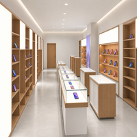 Vitrine de Présentation Personnalisée pour Accessoires Téléphoniques et Montres Connectées, Comptoir Central en Verre pour Magasin, Meuble d'Exposition de Téléphones pour la Vente au Détail
