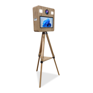 15.6 inch ánh sáng đèn flash gian hàng ảnh hạt gỗ gian hàng ảnh 15.6 DSLR photobooth Selfie Retro photobooth với máy in và máy ảnh - Product Image 3