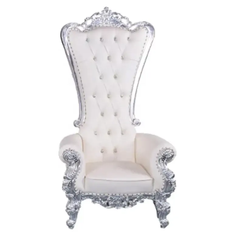Cadeira de casamento king e queen, cadeira de luxo barata para trás alta, rosa, king e queen